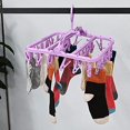 thumbnail image 5 of Tendedero de calcetines, tendedero de ropa con 32 clips, tendedero plegable a prueba de viento para ropa interior, calcetines, ropa de bebé, toallas, perchas de plástico (, 5 of 5