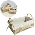 thumbnail image 4 of GROWTH TANK Rattan Storage Basket Clothing Cosmetics Sundries Container for Bathroom cream cream color B, 4 of 9