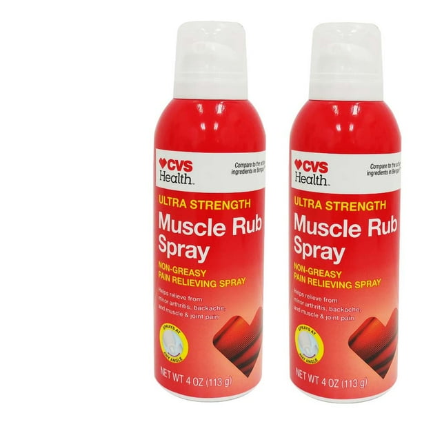 Cvs Health Ultra Strength Muscle Rub Spray Non Greasy 4 Oz Pain