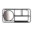 thumbnail image 1 of Metal.&nbsp;Estante de pared de 29 "l con espejo, negro Sagebrook Home 16926, 1 of 1