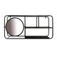 thumbnail image 1 of Metal.&nbsp;Estante de pared de 29 "l con espejo, negro Sagebrook Home 16926, 1 of 1