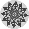 thumbnail image 1 of Ahgly Company Machine Washable Indoor Round Transitional Carbon Gray Area Rugs, 5' Round, 1 of 7