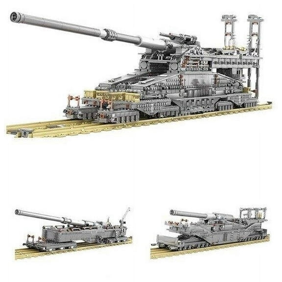 WWII Gustav Dora Railway Cannon Gun 3-In-1 Building Blocks Set | 3,846 Pieces | GJ-DRGUN