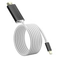 thumbnail image 3 of Cable Adaptador De Conversión Accesorios de cable adaptador compatible con HDMI de tipo C a 4K para interruptor (blanco y negro) Tmvgtek Para estrenar, 3 of 6