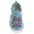 thumbnail image 6 of Disney Stitch and Angel Girls Slip On Low Top Canvas Sneakers. (Little Kids) Blue Pink, Size: 12, 6 of 7