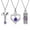 Purple, variant on 3PCS Necklace Urns for Cremation Ashes Jewelry Cross Urn Necklace Lockets for Human Ashes Heart Pendant Memorial Jewelry with January Birthstone