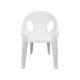 thumbnail image 3 of Silla de Comedor de Plastico Blanca Reforzada Ligeras Pack de 4 Sillas Zebra, 3 of 9