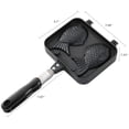 thumbnail image 2 of Taiyaki Fish Shape Cake Pan Waffle Cake Maker Pan Fish-Shaped Pancake Double Pan Mold, 2 of 8