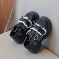 thumbnail image 6 of Ovbmpzd Sandals for Girls Size 7 Black Low Heels Bow Summer Closed Toe Sandals Dress Party Princess Adjustable Straps Wedding Shoes for Little Big Kid, 6 of 6