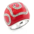 thumbnail image 2 of Luxe Jewelry Designs Red Rhodium Plated Women's Ring with Top Grade Crystals - Size 5 (Pack of 2), 2 of 2