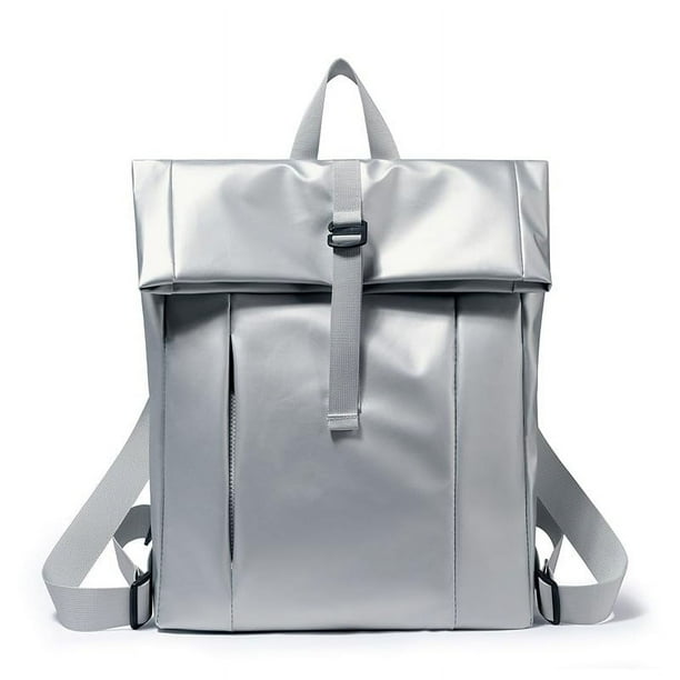 (plateado)Mochila para computadora portátil para mujeres, hombres, mochilas para maestros, mochila de viaje antirrobo, mochila grande para la universidad