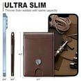 thumbnail image 3 of HAILTH Mens Wallet Slim Minimalist Genuine Leather Bifold Wallets - RFID Blocking with Money Clip - Front Pocket Thin Design Carbon Fiber Accent Large Capacity with Gift Box, 3 of 7
