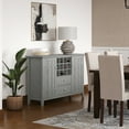 thumbnail image 3 of Simpli Home Bedford SOLID WOOD and Pine 54 inch x 17 inch Rectangle Transitional Sideboard Buffet and Wine Rack in Fog Grey, 3 of 12