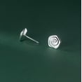 thumbnail image 6 of K-KED Pair 925 Solid Sterling Silver Rose Flower stud earrings, 6 of 6