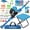 Blue Set with Stool, variant on Kids Fishing Pole Set, Telescopic Fishing Rod Reel Combo Kids Starter Kit with Lures Tackle Box, Foldable Stool and Portable Bag for Boys Girls Younth