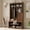 Brown, variant on SENYUM Upgrade Farmhouse Hall Tree with Bench, Entryway Coat Rack & Shoe Storage Cabinet with 5 Hooks, 71" Tall Mudroom Furniture with Adjustable Shelves for Hallway, Foyer, Rustic