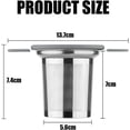 thumbnail image 2 of Tea Strainer with Fine Mesh Infuser, Large Capacity Tea Basket, Heat-Resistant Silicone Handle, Fits Standard Cups, 2 of 7