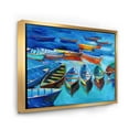 thumbnail image 3 of Designart 'Little Boats Wating In The Blue Harbour' Nautical & Coastal Framed Canvas Wall Art Print, 3 of 5