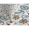 thumbnail image 4 of Ambesonne Compass Quilted Bedspread Set 3 Pcs, Helm Anchor, Queen Size, Multicolor, 4 of 5
