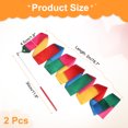 thumbnail image 2 of Uxcell 2 Pcs Dance Ribbons, 78.7" Rhythmic Gymnastics Ribbon Streamers Dancer Wand Twirling Dancing Ribbons for Artistic Dancing Gymnastics Training, Flame, 2 of 7