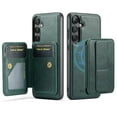 thumbnail image 2 of Compatible with Magsafe for Samsung Galaxy S25 Wallet Case Magnetic Card Holder, RFID Blocking 2 in 1 Detachable Back Flip Kickstand Vintage PU Leather Shockproof Case for Women Men, Green, 2 of 12