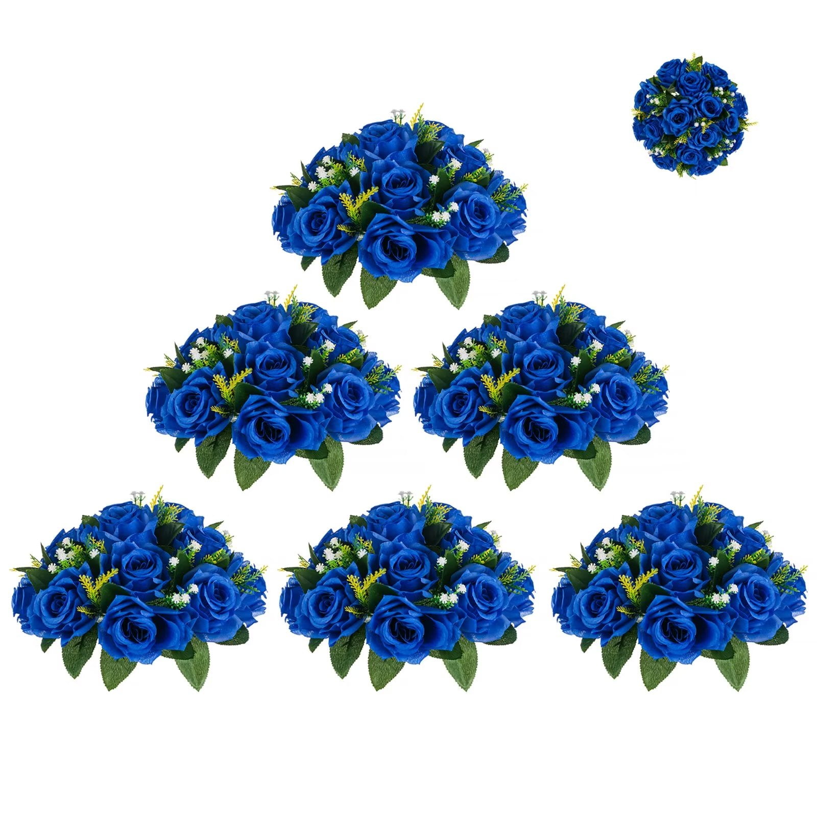 Blosmon Flower Kissing Balls Wedding Centerpieces 6 Pcs Spring