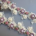 thumbnail image 5 of Nvzi, Flower Pearl Beads Lace Edge Trim Ribbon Vintage Style Embroidered Applique, 5 of 5