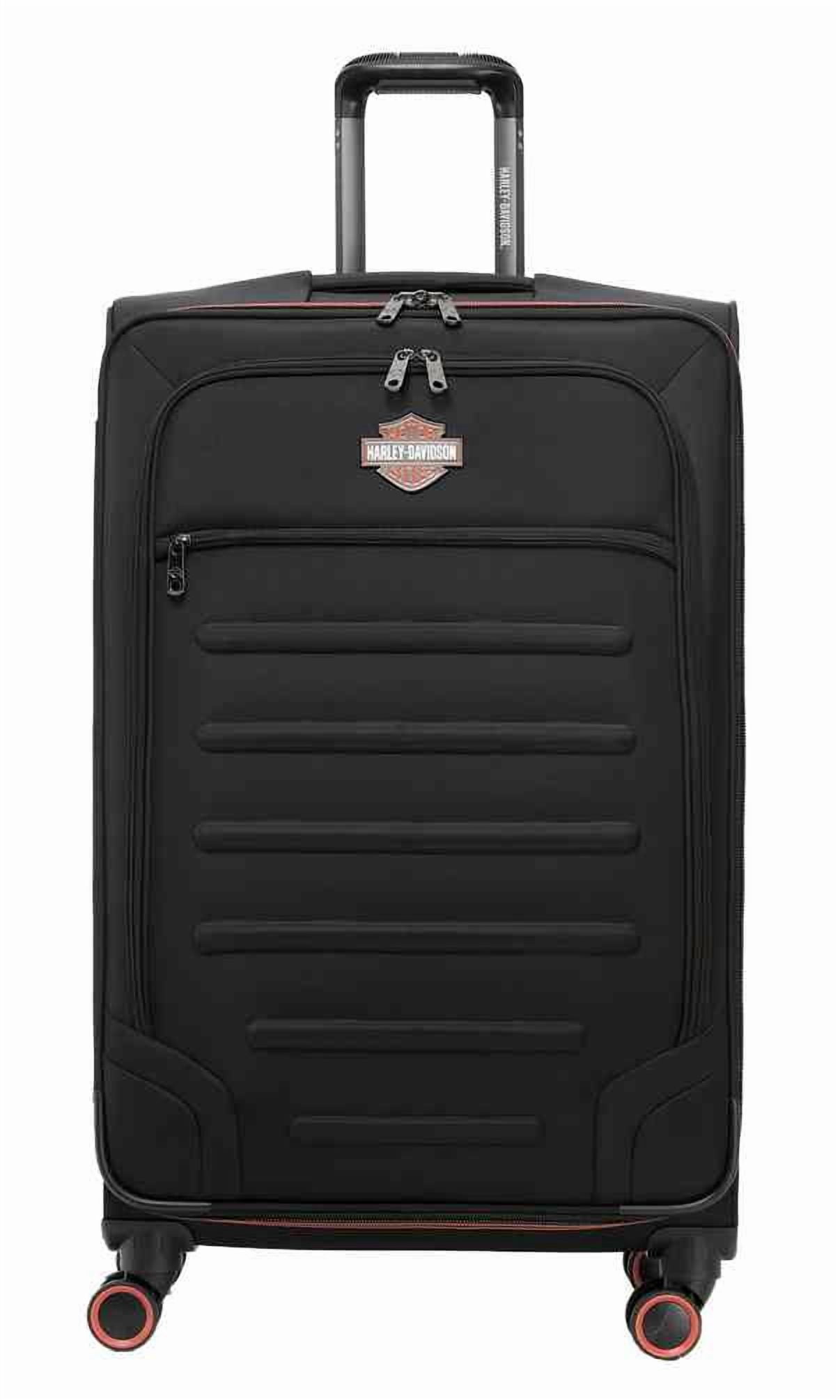 Harley-Davidson 30 in. Cruiser Soft Sided Expand Spinner Wheeling Luggage, Black, Harley Davidson