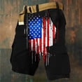 thumbnail image 2 of DDAPJ pyju 250 Anniversary USA Shorts Men American Flag Patriotic Cargo Shorts with Multi Pockets 1776-2026 Vintage Cargo Short Black L, 2 of 7