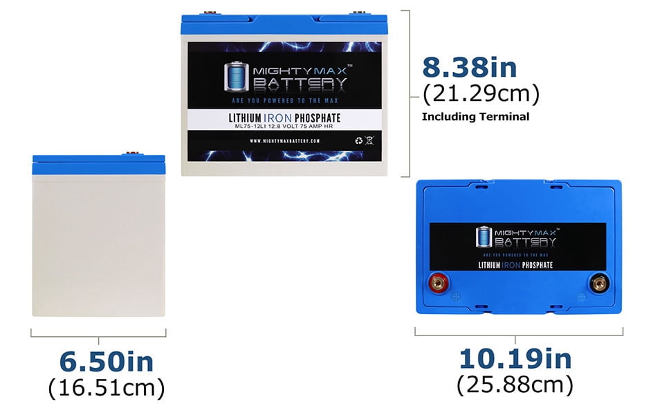 12V 75AH Lithium Replacement Battery compatible with Invacare TDX4 TDX5 Mobility - 3 Pack