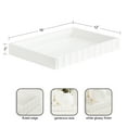 thumbnail image 3 of Kate and Laurel Lissi Decorative Rectangle Tray with Wavy Design, 16 x 12, White, Modern Scalloped Serving Tray for Coffee Table Ottoman, Dining Table, or Entryway Catch-All Tray, 3 of 9