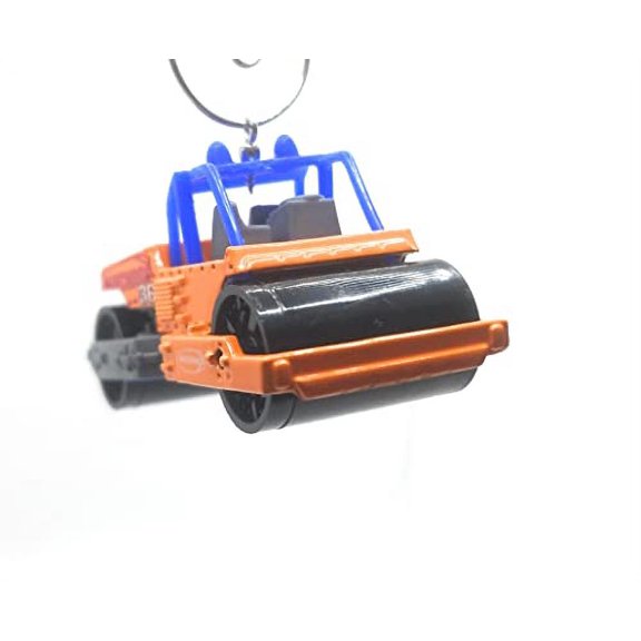 Christmas Ornament for Road Roller Steamroller Orange Blue