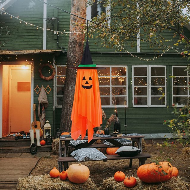 Kmbangi Halloween Props Ghost Face Pumpkin Ghost Pendant Decorations