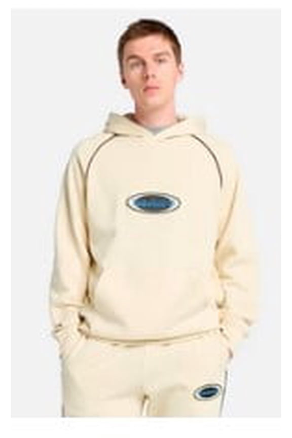 Men's Outdoor Oval Brushback Hoodie  Angora  White Cream Style TB0A5XPYEFL Size XXL