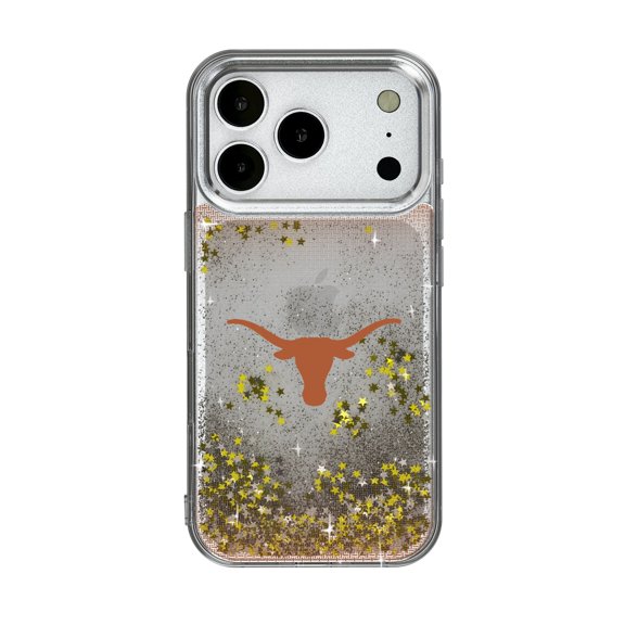 Texas Longhorns Linen Logo iPhone Glitter Case