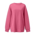 thumbnail image 5 of PEASKJP Chandails en Molleton Décontractés Oversize à Manches Longues Col Rond pour Femmes (m, Rose Vif), 5 of 5