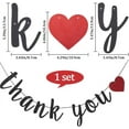 thumbnail image 2 of 1set Thank You Banners We Appreciate You Banner Black Glitter Thanksgiving Day Paper Garlands Colorful Hanging Streamer for Festive Party Decoration Employee Teacher Doctor Nurse Staff Black, 2 of 7