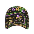 thumbnail image 2 of Balery Mardi Gras3 Baseball Cap For Women Men,Adjustable Size For Running Workouts And Outdoor Activities All Seasons, 2 of 9