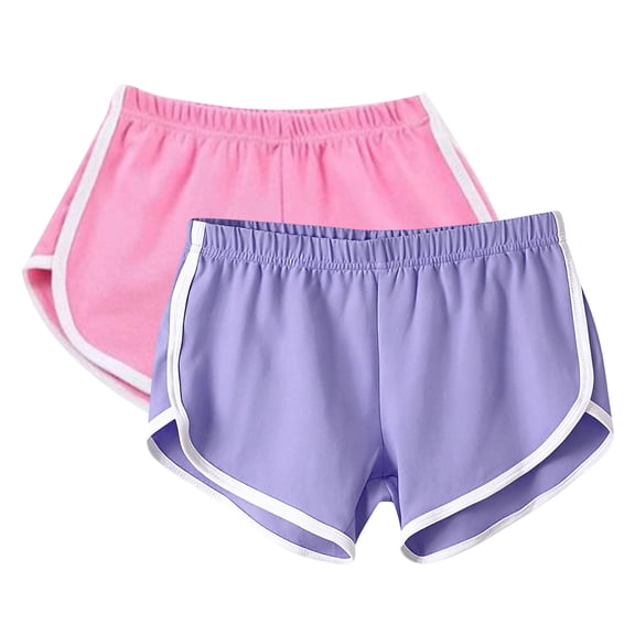 hotojiny 2 PC Pajama Shorts for Women Elastic Waist Shorts Loose Fit Color Block Pj Bottoms Soft Comfortable Sleepwear for Daily Wear