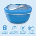 thumbnail image 3 of RRFDWQ-Bentgo Salad Container - 54 oz Bowl with 4-Compartment Toppings Tray, Leak-Proof Dressing Container, Reusable Fork, BPA-Free Lunch Box for Meal Prep & Food Storage; Removable Bento Tray (), 3 of 3