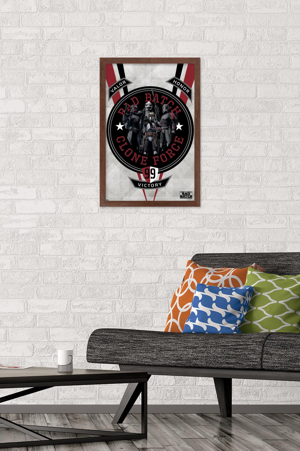 Star Wars: The Bad Batch - Badge Wall Poster, 14.725" x 22.375", Framed