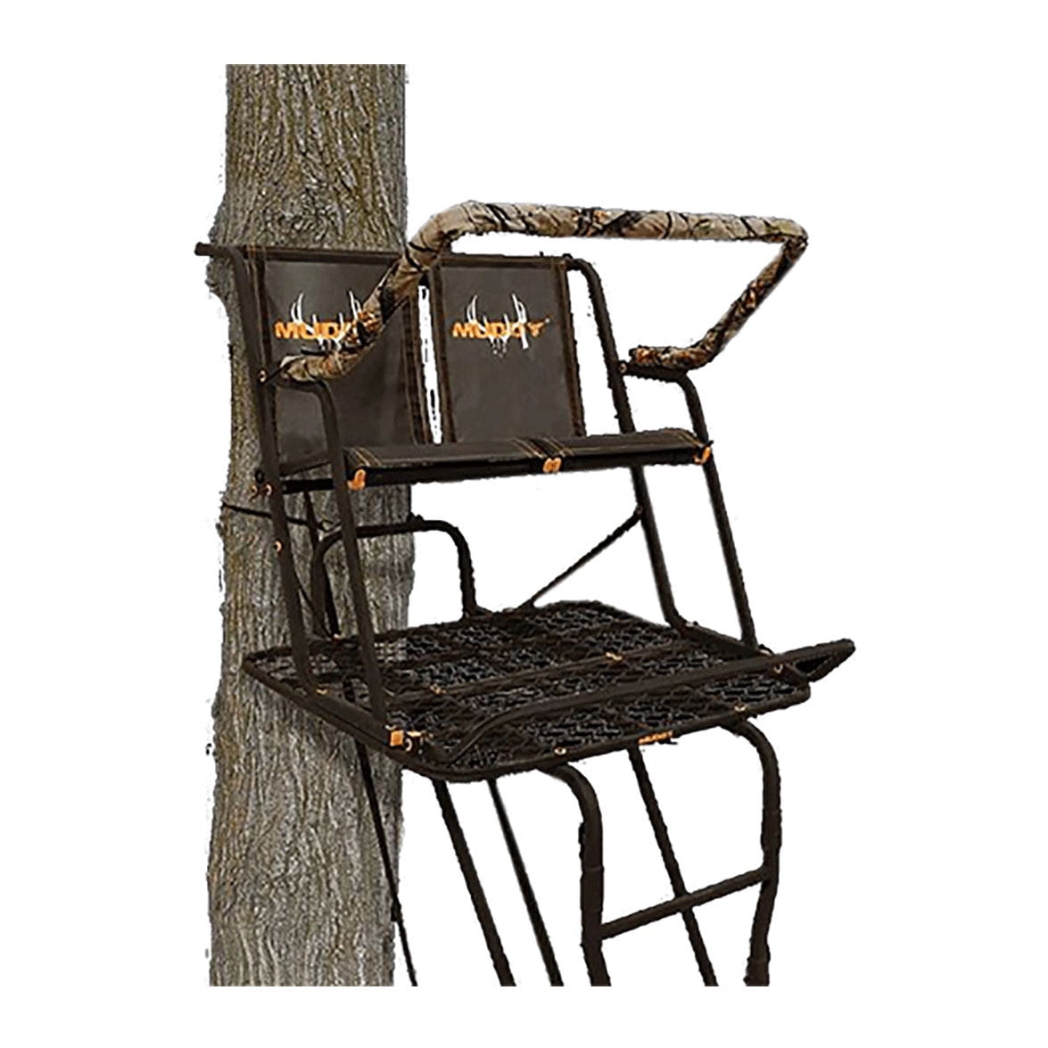 Muddy MLS2300 Partner 17' Outdoor 2 Person Hunting Ladder Tree Stand (2 Pack)