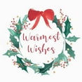 thumbnail image 3 of PI Studio 20x20 Black Modern Framed Museum Art Print Titled - Warnest Wishes Wreath, 3 of 5