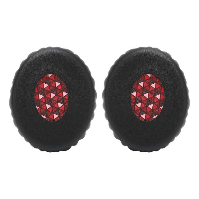 1 par de almohadillas de repuesto para auriculares OE2/OE2I/SoundTrue (negro y rojo)