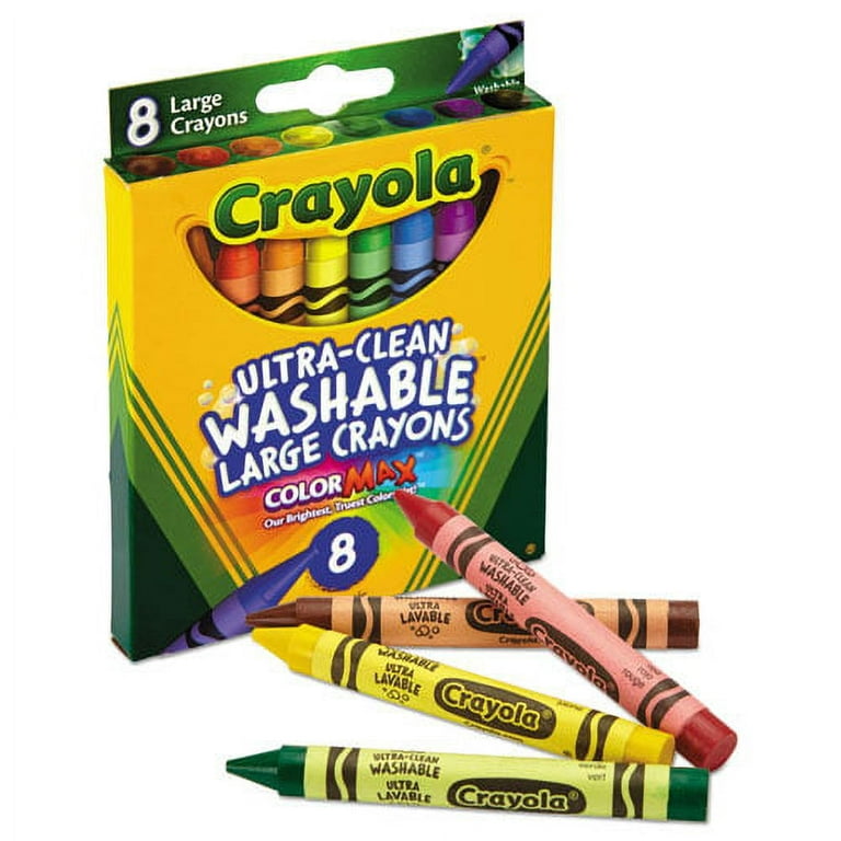 Crayola Washable Extra Large 2 Pieces Kid Healthy Ultra Clean Painting  8/12/16/24 Colors Max Crayons Free Shipping 52-3280