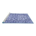 thumbnail image 2 of Ahgly Company Machine Washable Indoor Rectangle Persian Blue Traditional Area Rugs, 7' x 9', 2 of 4