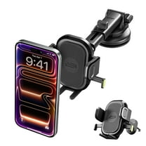 Bracketron Easy OneClick Car Phone Mount with TemperBond Suction, Dashboard, Windshield & Air Vent Holder, One-Hand Operation, Adjustable Arm for Most Smartphones