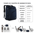 thumbnail image 4 of "Mochila Viaje Impermeable Antirrobo Expandible Matein 40L Azul Oscuro Equipaje 10Kg Lab.g azul ", 4 of 5