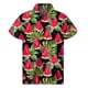 thumbnail image 3 of Camisa hawaiana con estampado de sandía tropical, camisa de verano de calle de manga corta con botones y estampado 3D de frutas, ropa para hombre, blusa con solapa, 3 of 5