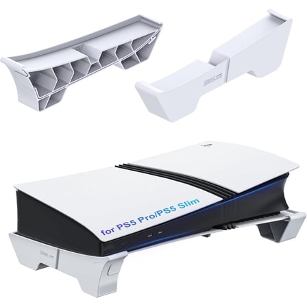 Horizontal Stand Compatible with PS5 Pro/PS5 Slim Console, Base Stand Accessories for PlayStation 5 Slim/PlayStation 5 Pro Disc & Digital Edition